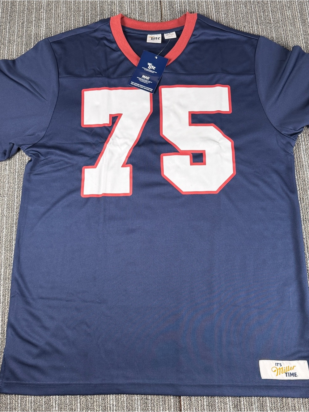 NWT Miller Lite Jersey #75 Size L